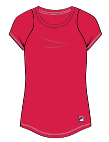  FILA Women's Short Sleeve Top Red