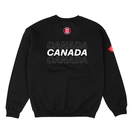 Unisex Team Canada Fan Crewneck - Black